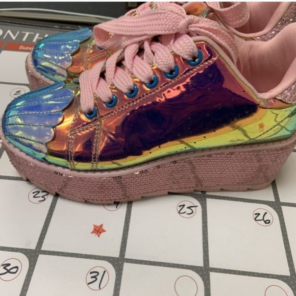 Like New Y.R.U Lala Size 7 Mermaid Platform Sneak - Picture 3 of 4